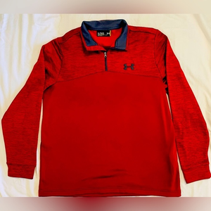 Under Armour Sweater Mens XL‎  BRed ColdGear Zip Pullover Outdoor Casual